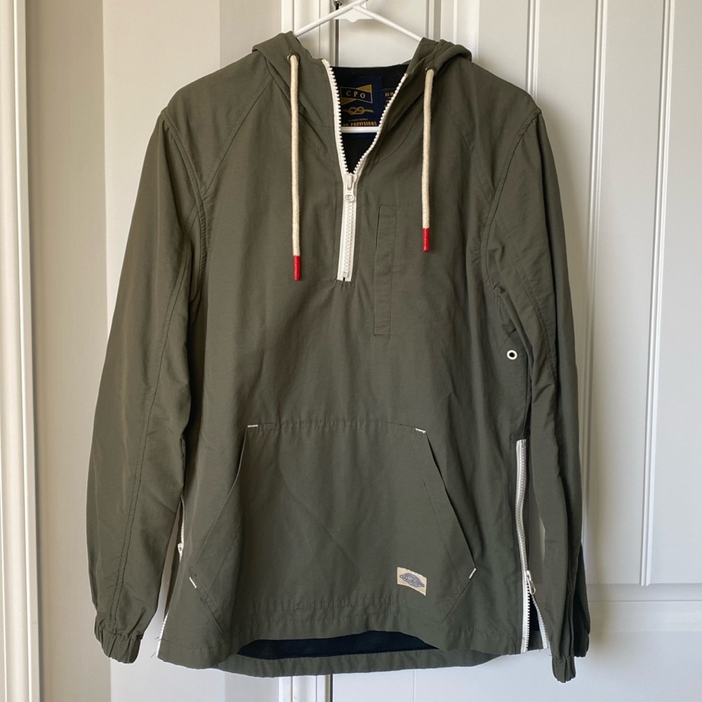 Light half-zip jacket with hoodie